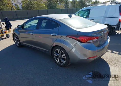 2016 Hyundai Elantra Limited из США, поврежденный, VIN KMHDH4AE4GU646622